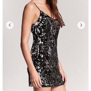 NWT. Forever 21 cami sequin mini dress. Large.